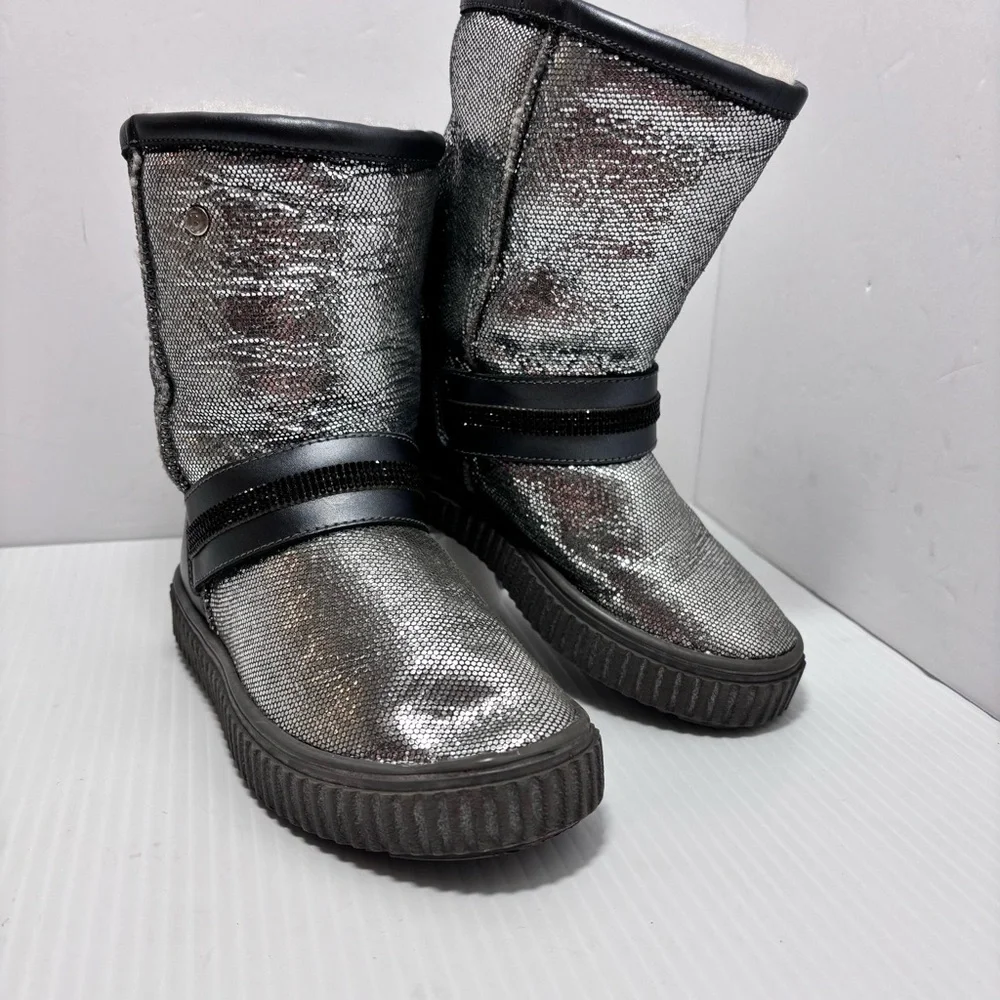 Bartek Gray-Silver Ankle‎ Winter boots girl Size 30